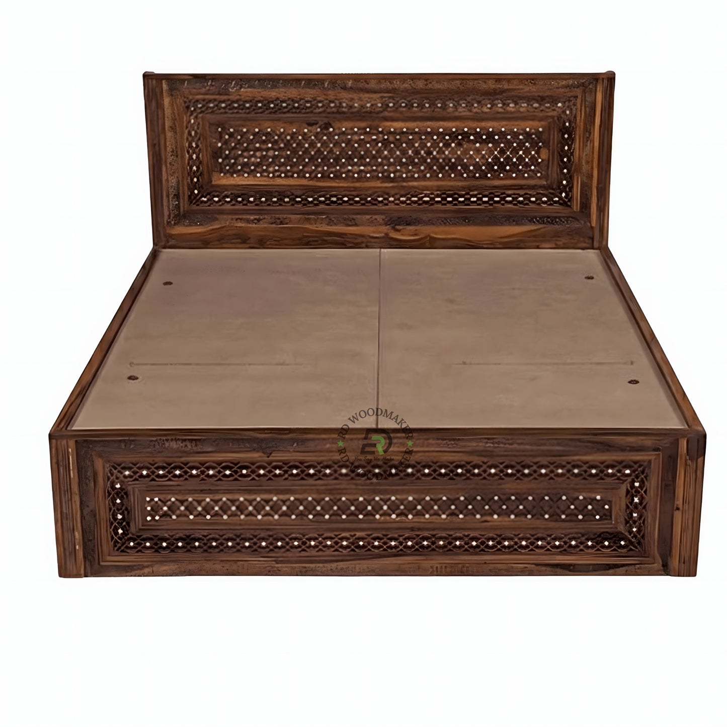 HANDCRAFTED CANE PANEL WOODEN BED