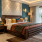 HANDCRAFTED CANE PANEL WOODEN BED