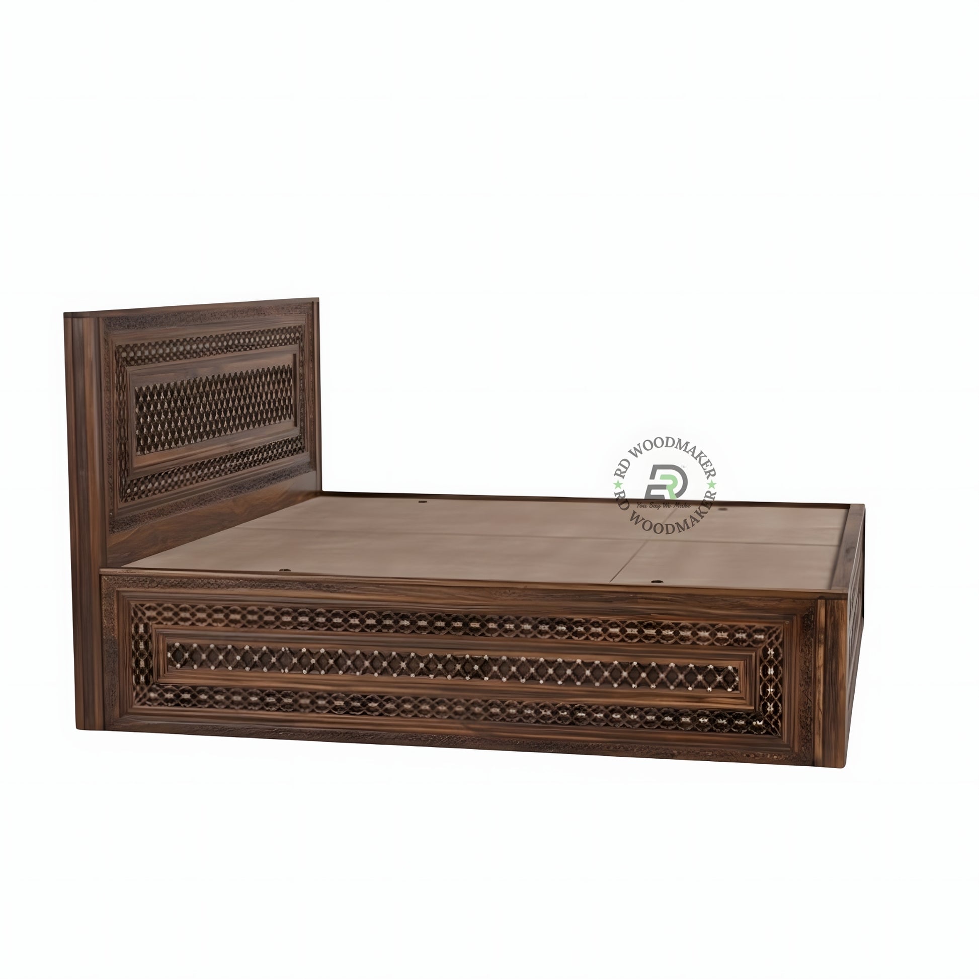 HANDCRAFTED CANE PANEL WOODEN BED