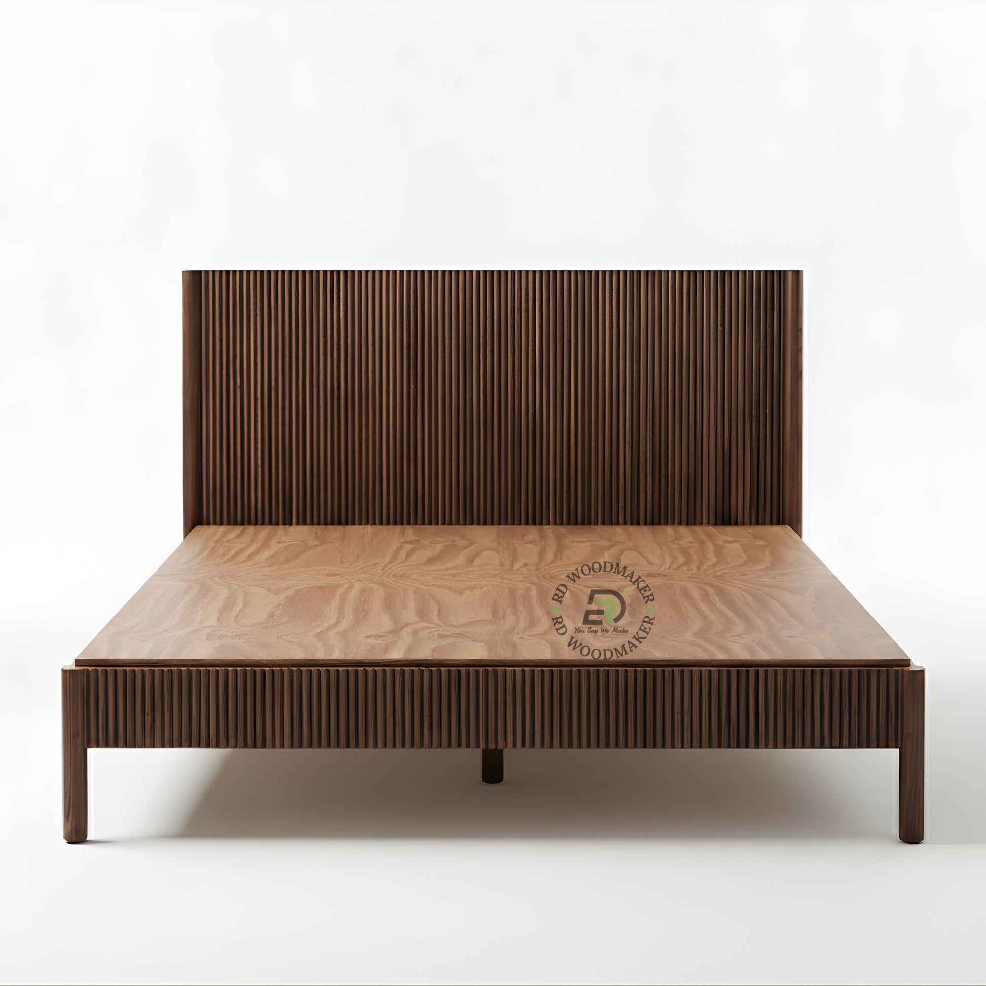 RIBBED PANEL WOODEN BED