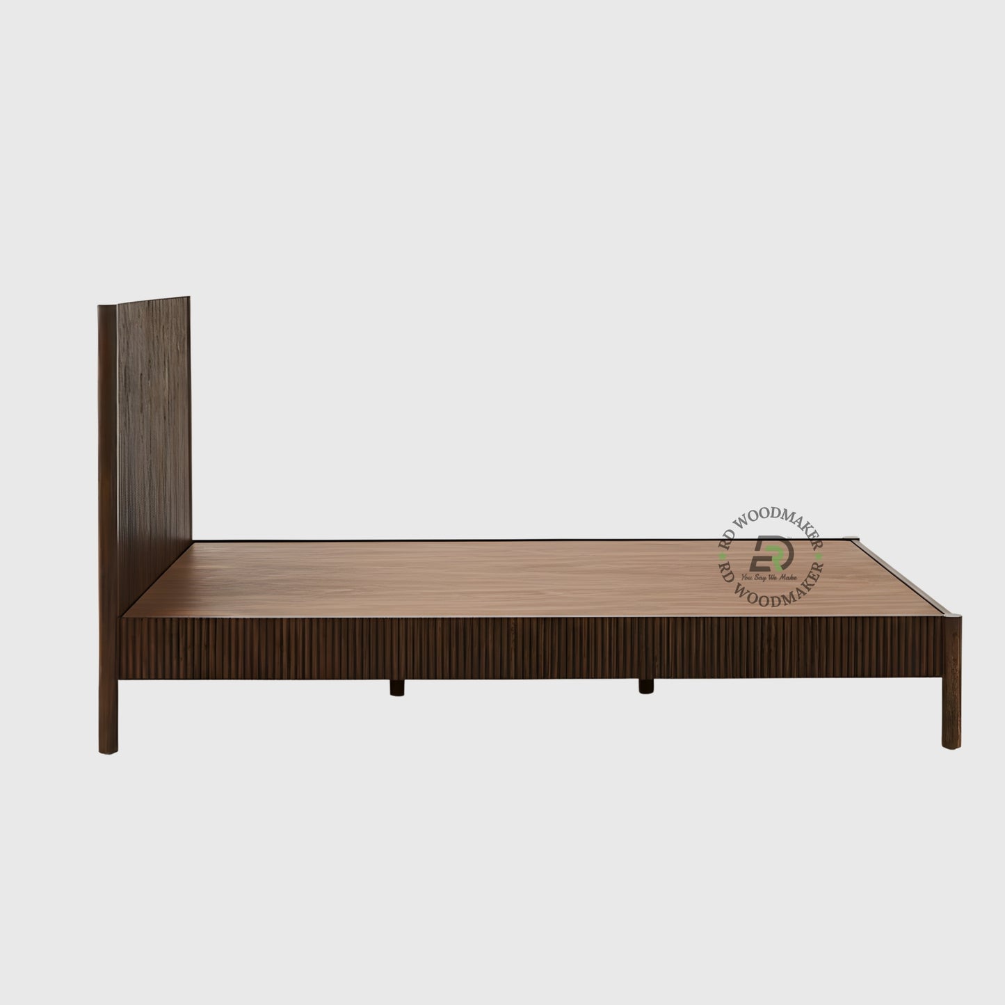 RIBBED PANEL WOODEN BED