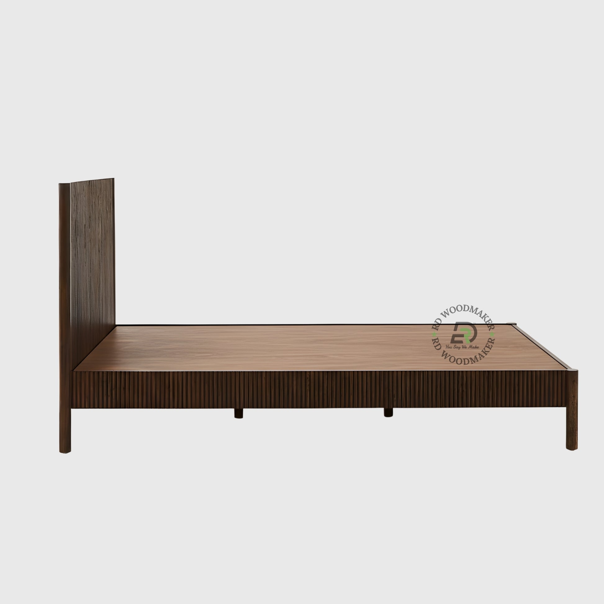 RIBBED PANEL WOODEN BED