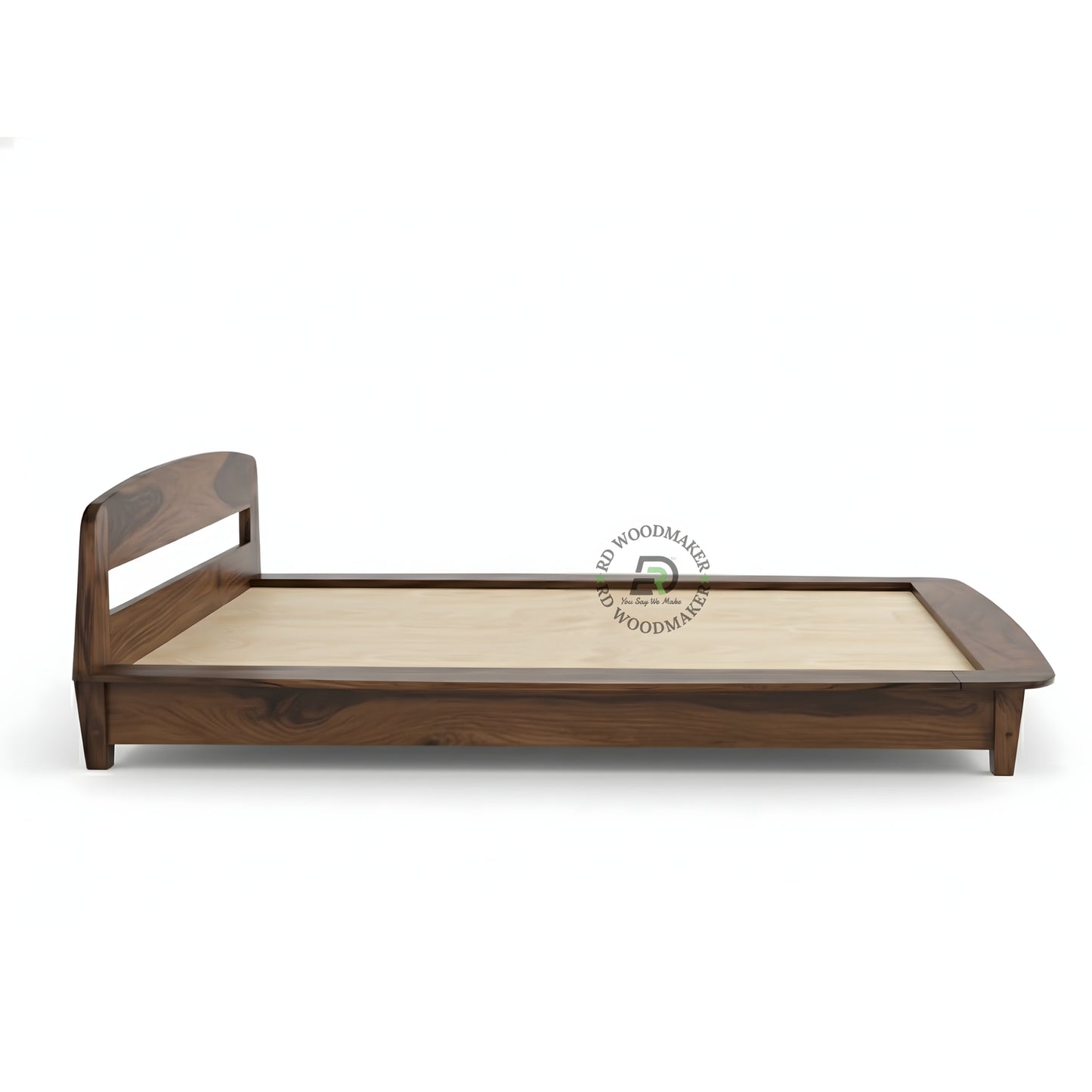 CURVED EDGE MODERN PLATFORM BED