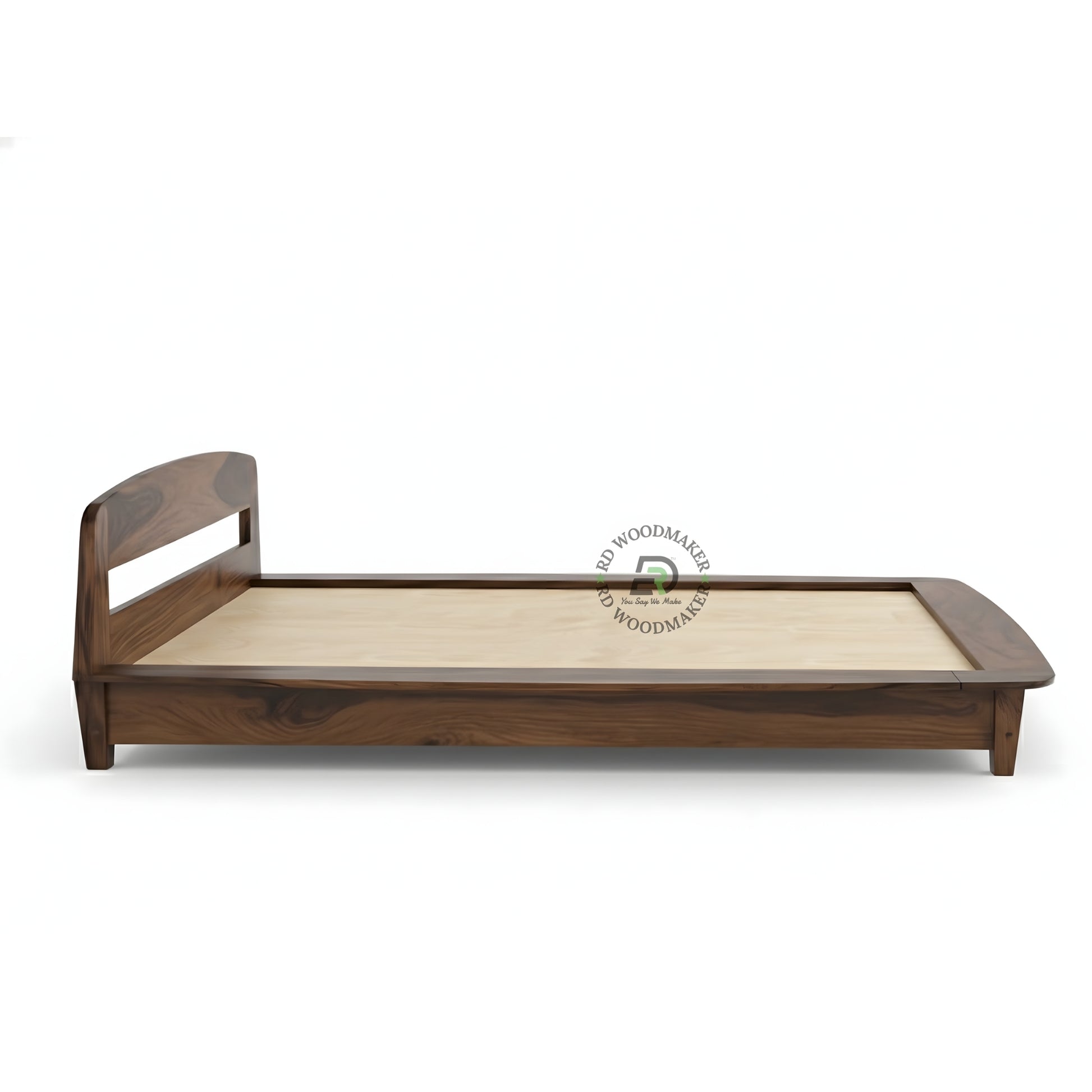 CURVED EDGE MODERN PLATFORM BED