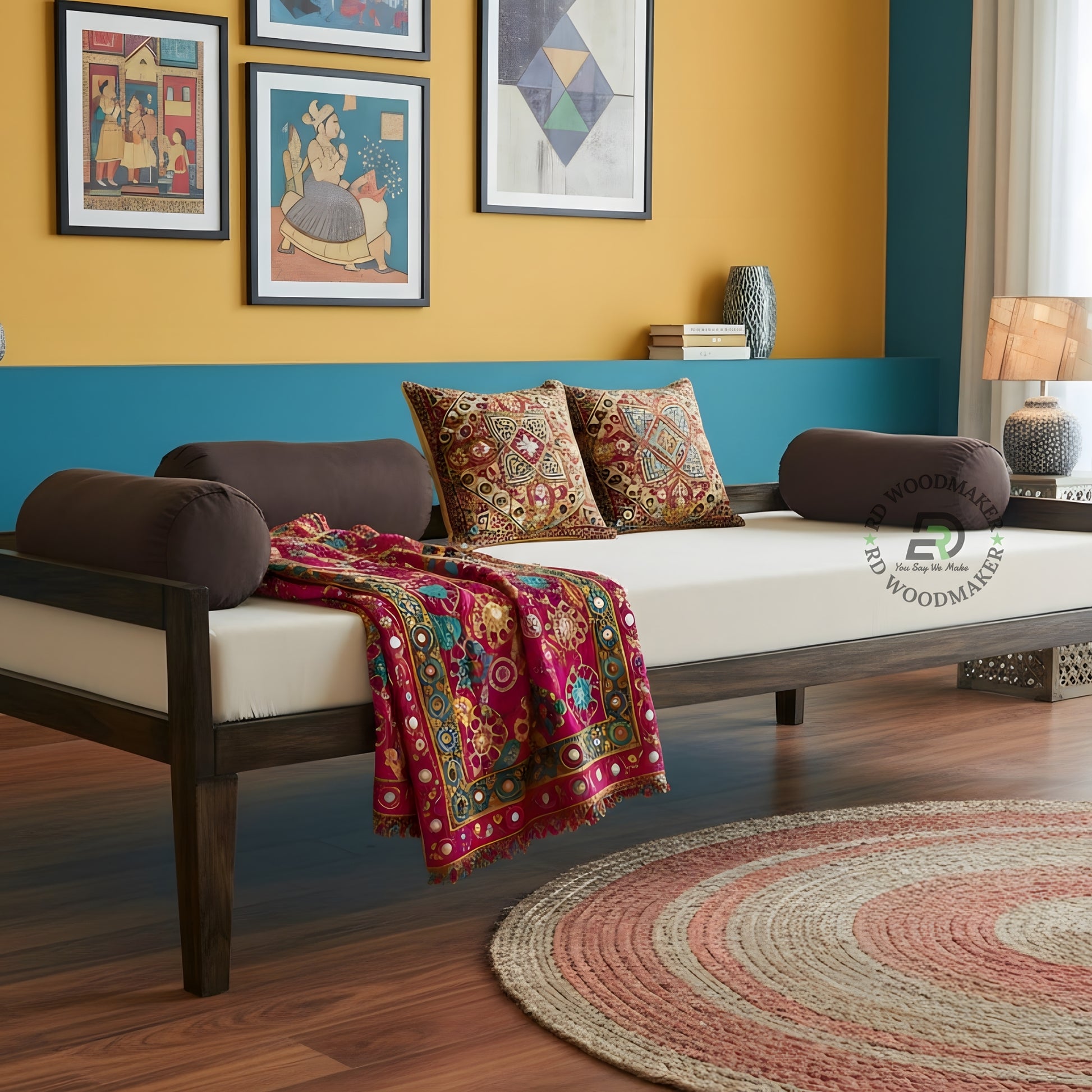 MODERN WOODEN DAYBED WITH SIDE RAILS