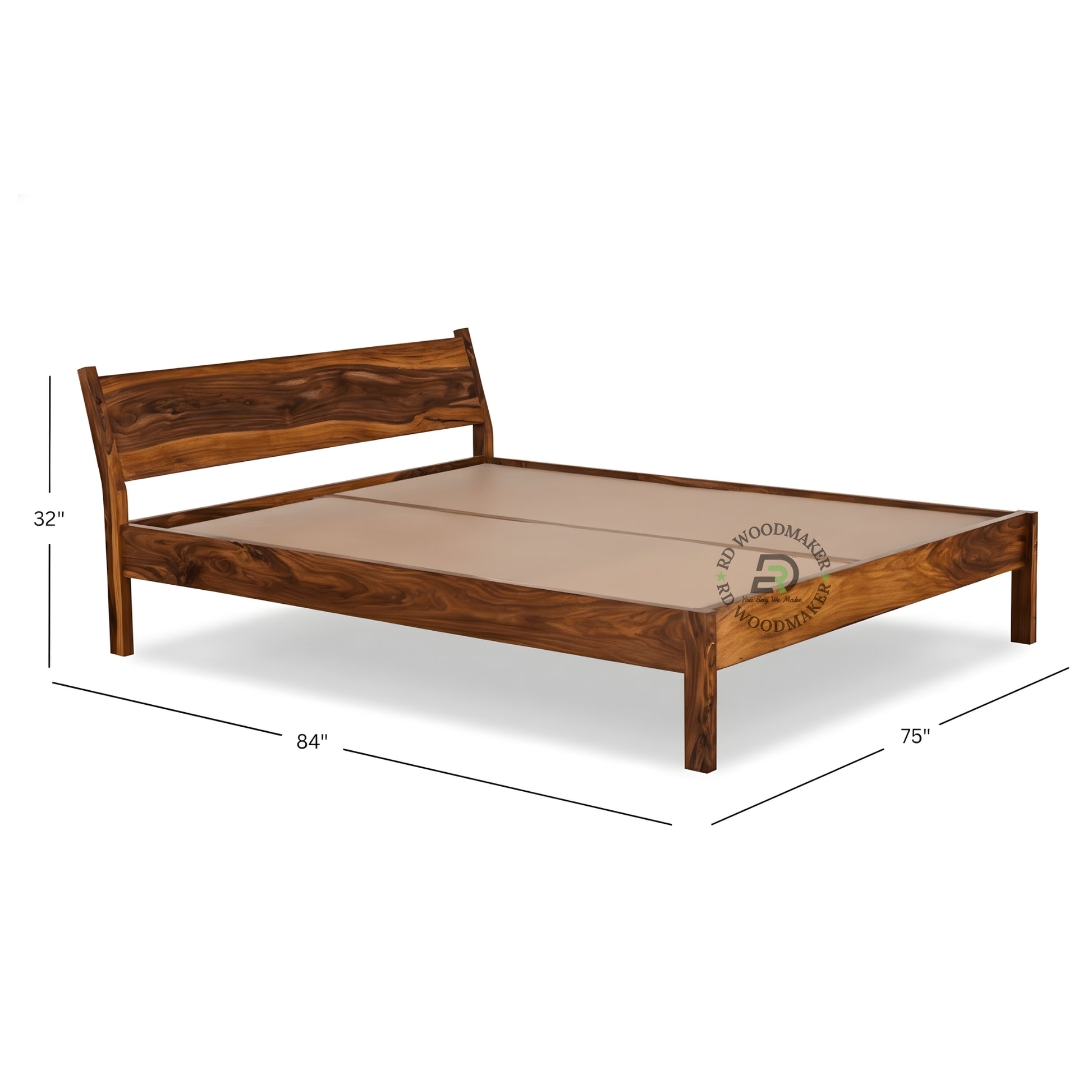 MINIMALIST SOLID WOOD PLATFORM BED