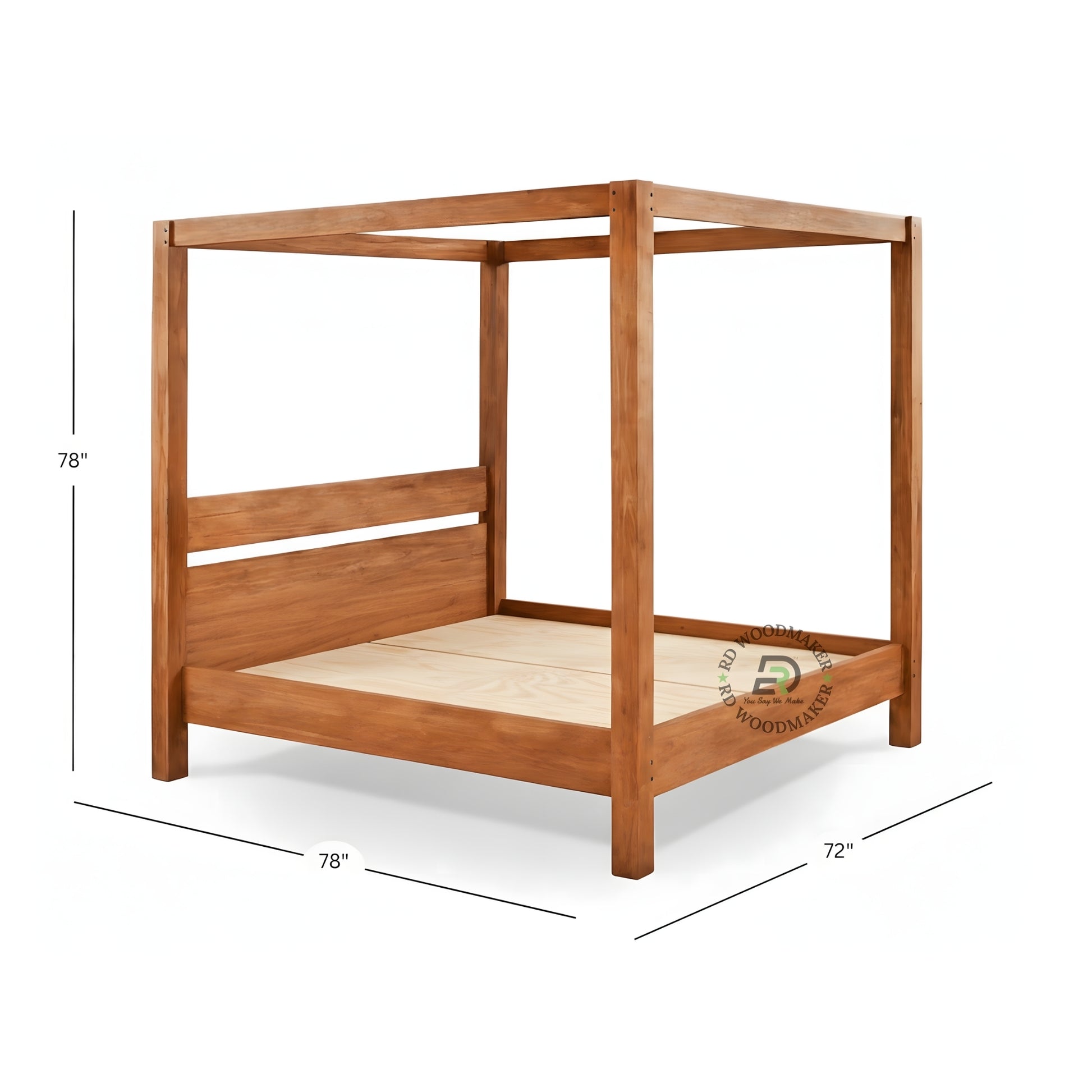 MODERN WOODEN CANOPY BED FRAME