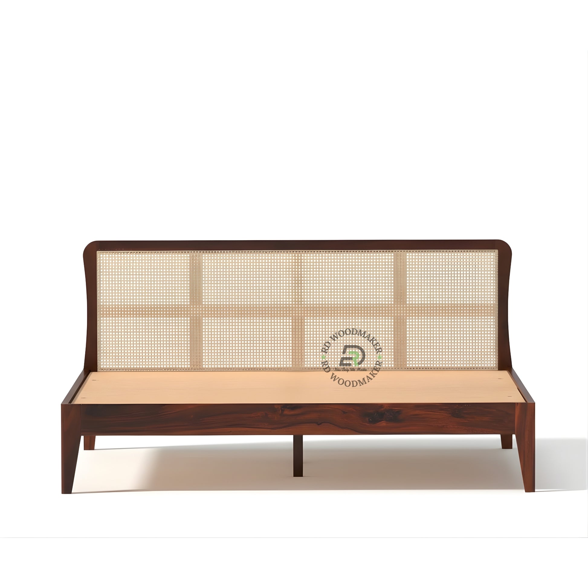 GRID CANE PANEL WOODEN BED