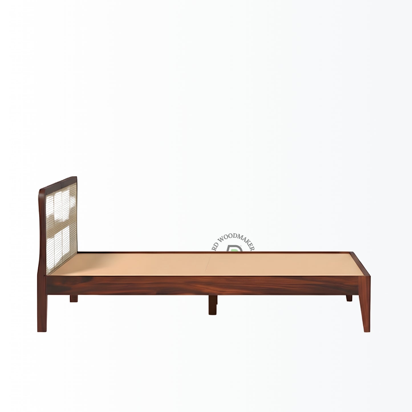 GRID CANE PANEL WOODEN BED