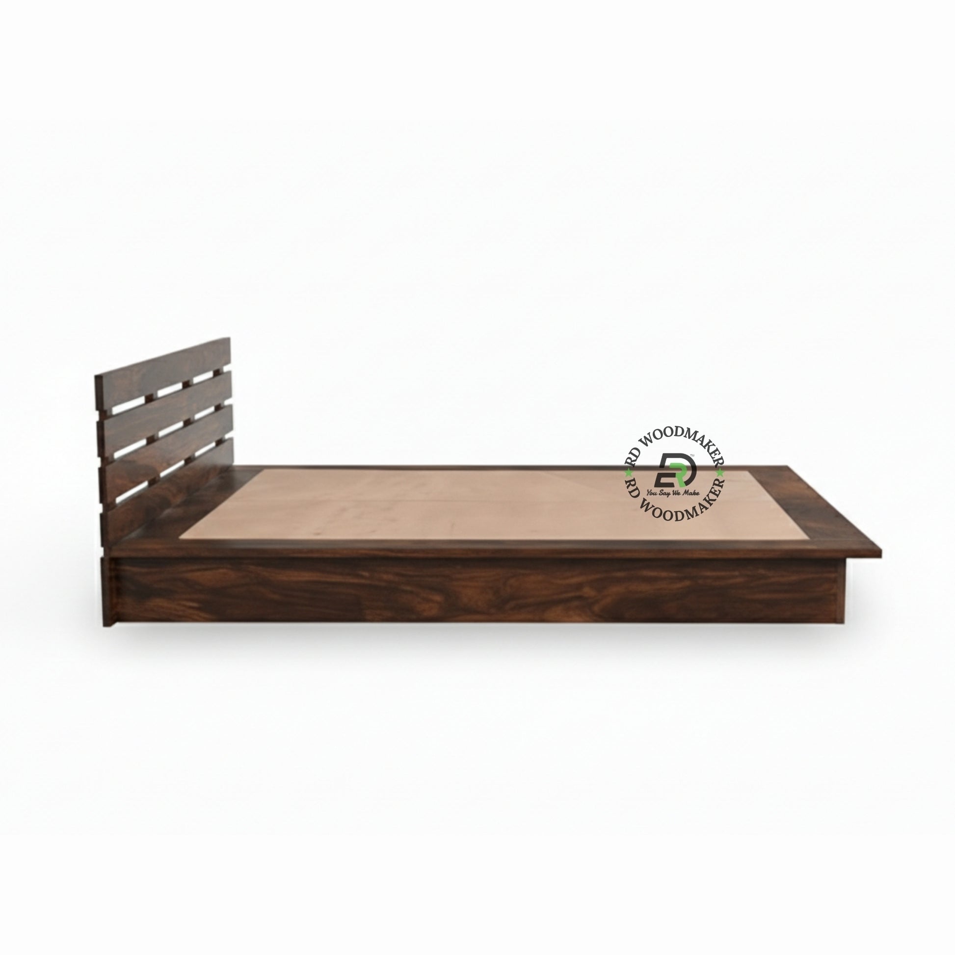 MODERN SLATTED PLATFORM BED
