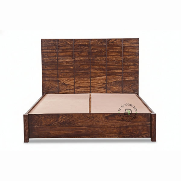 VERTICAL PANEL SOLID WOOD BED