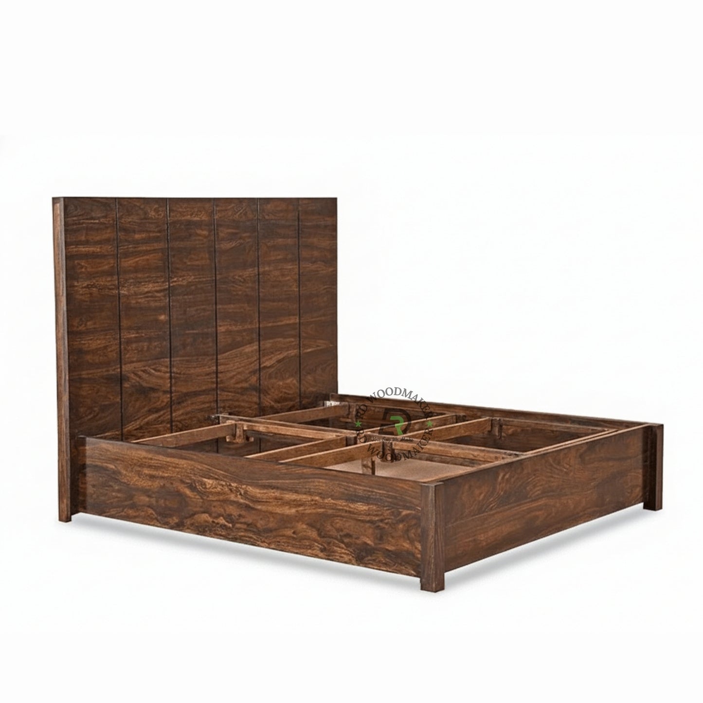 VERTICAL PANEL SOLID WOOD BED