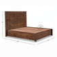 VERTICAL PANEL SOLID WOOD BED