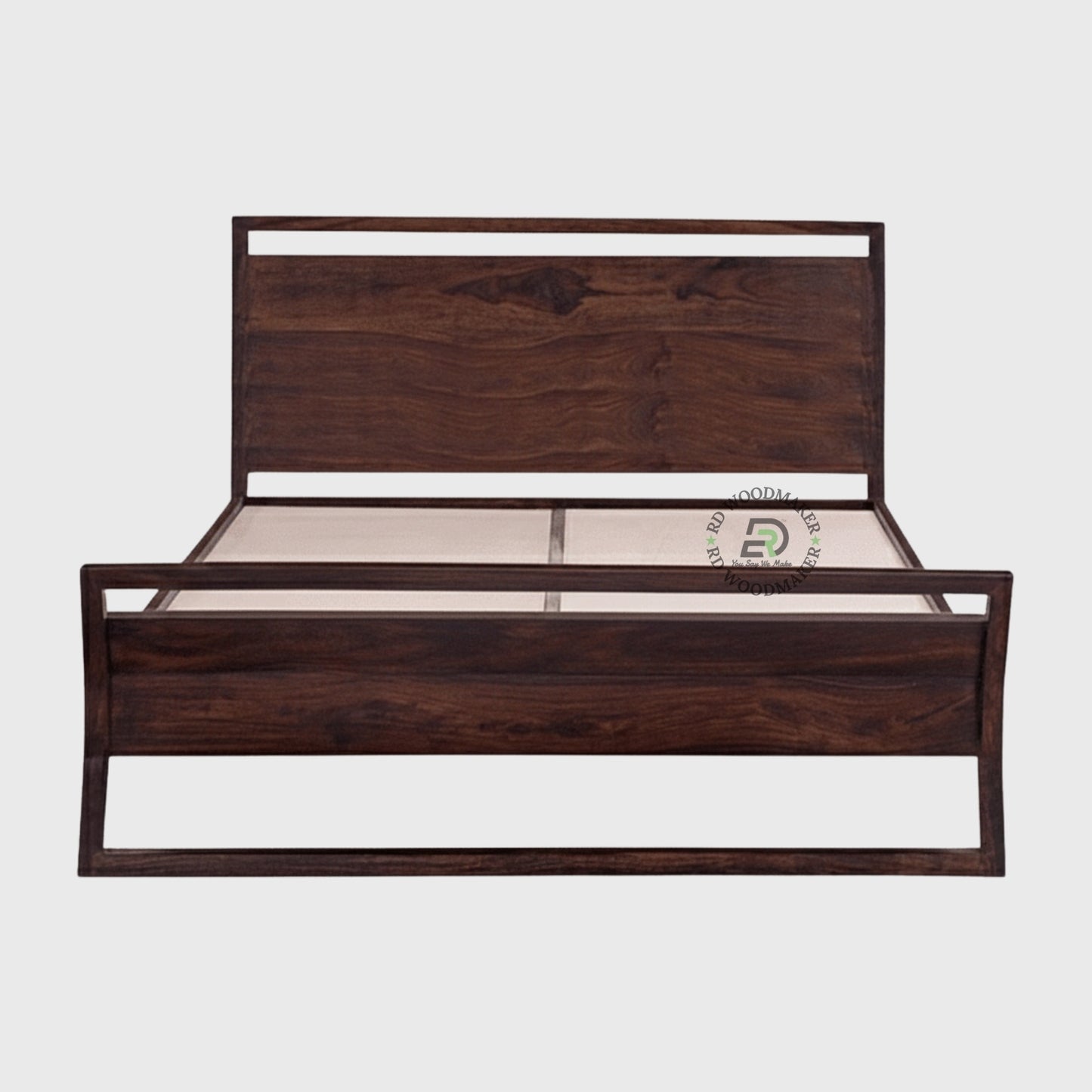 CONTEMPORARY OPEN FRAME WOODEN BED