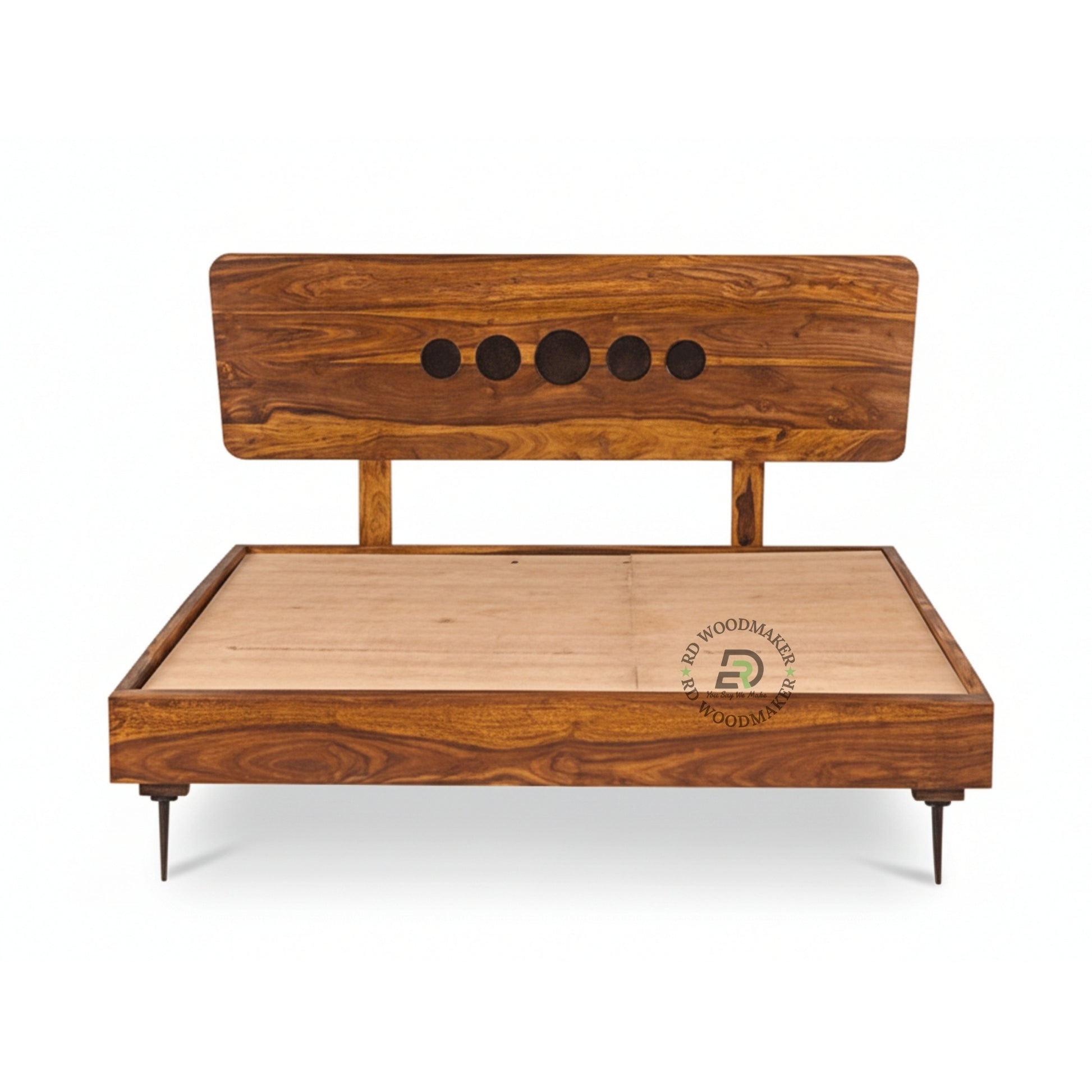 MODERN ROUND CUTOUT WOODEN BED