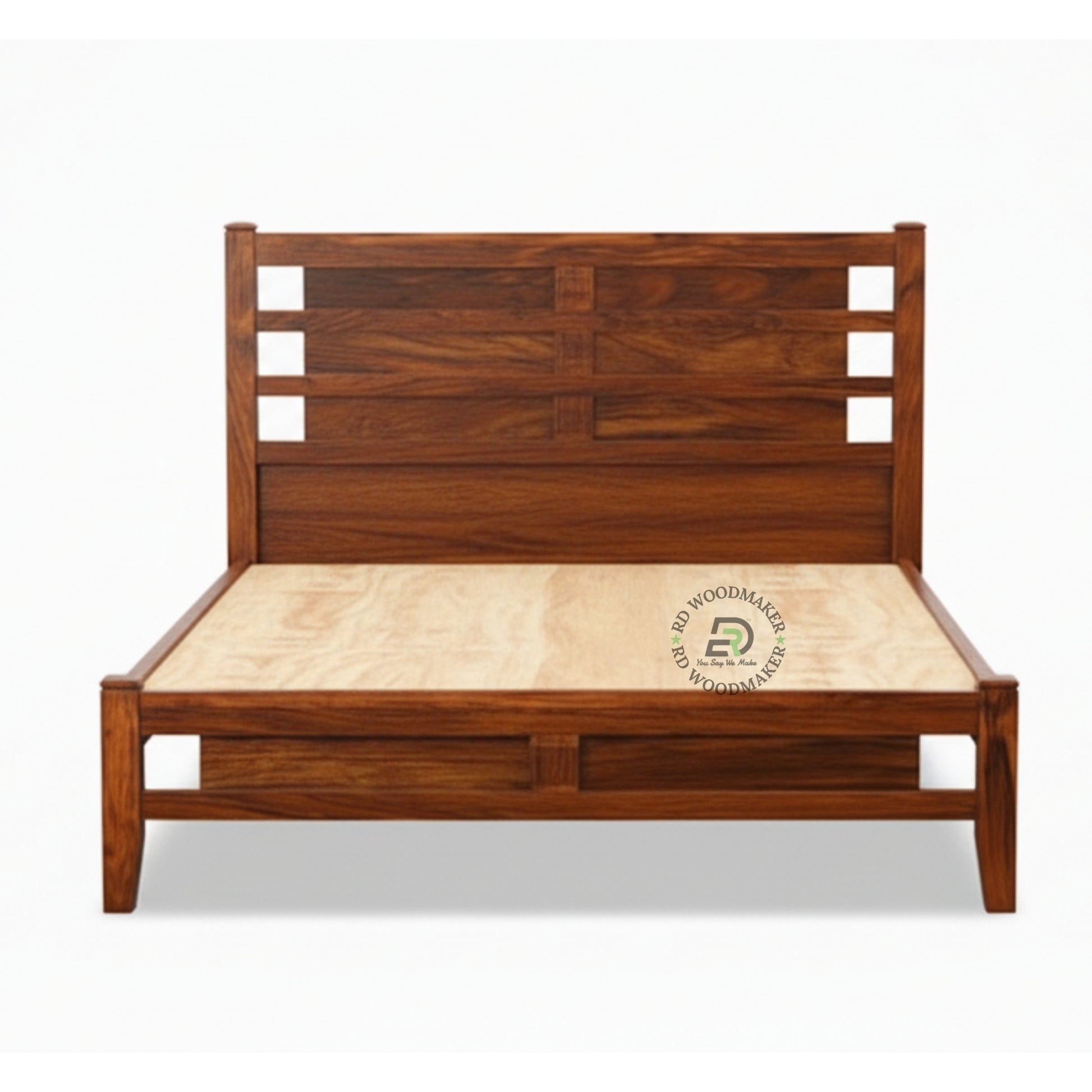 CLASSIC GEOMETRIC PANEL WOODEN BED
