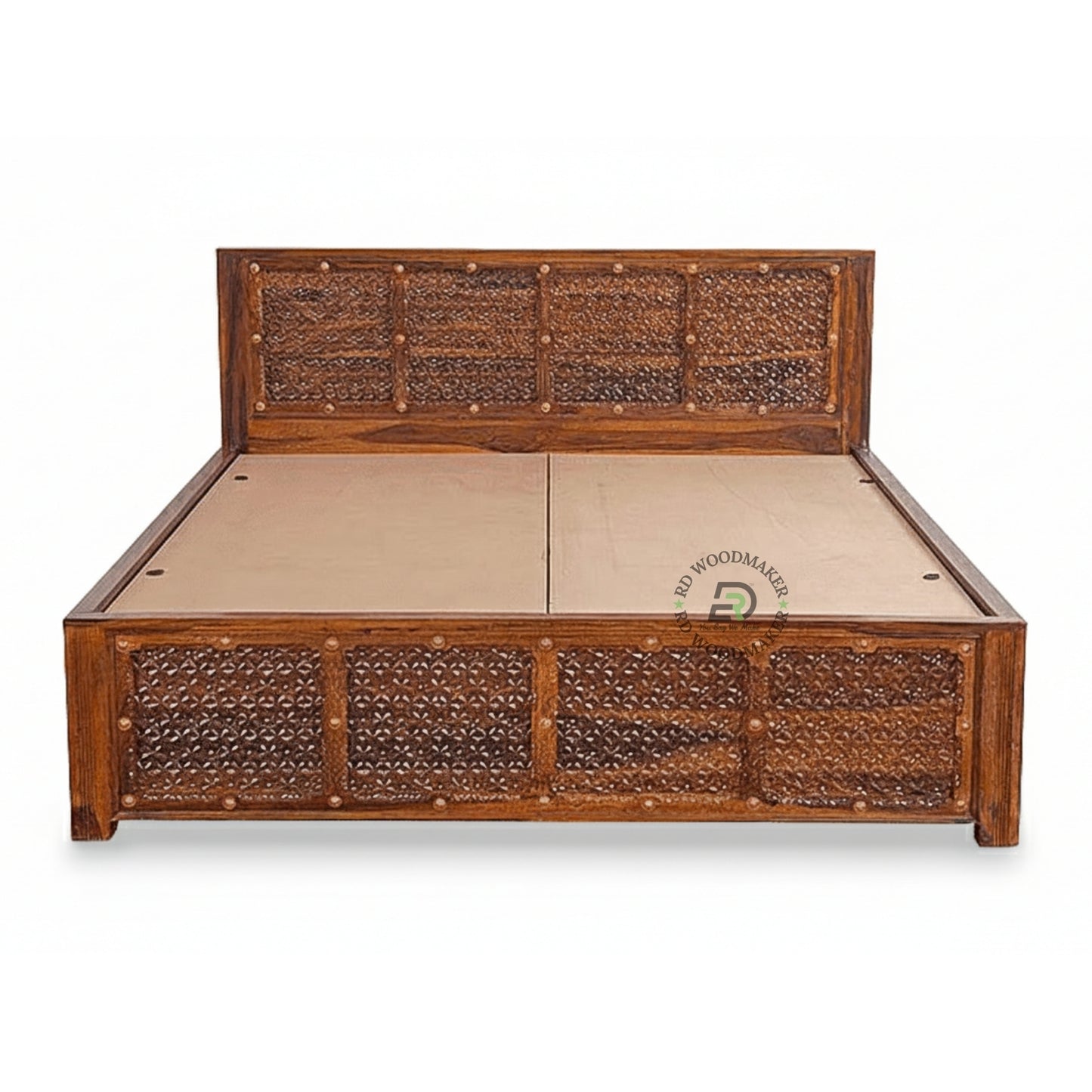 HANDCRAFTED JALI PANEL WOODEN BED