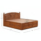 HANDCARVED FLORAL SHEESHAM WOOD BED WITH CLASSIC ARCH HEADBOARD