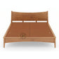 MINIMAL CURVED WOODEN PLATFORM BED WITH MODERN HEADBOARD
