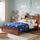 MODERN STORAGE WOODEN BED WITH PANEL HEADBOARD