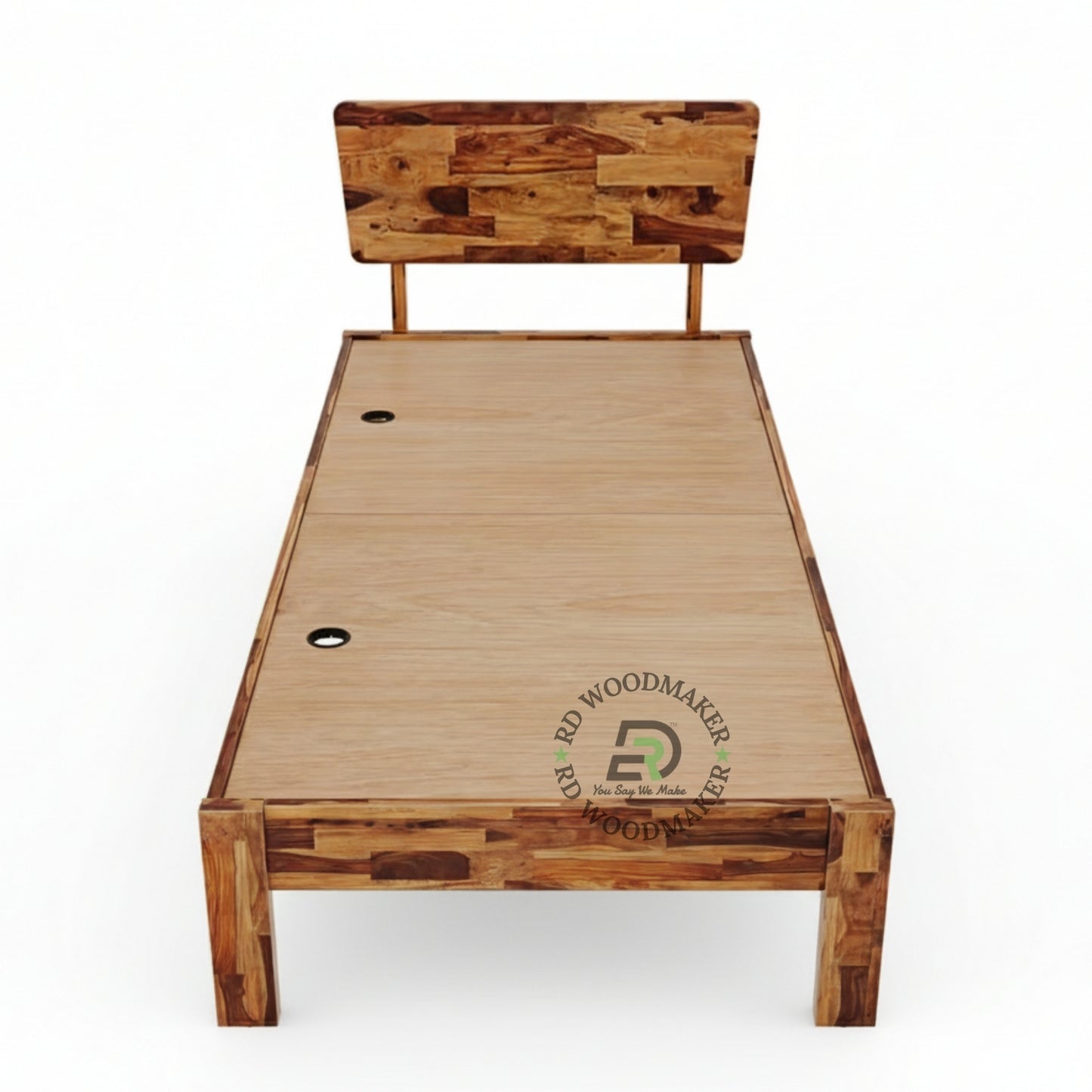 MINIMALIST SHEESHAM WOOD SINGLE BED