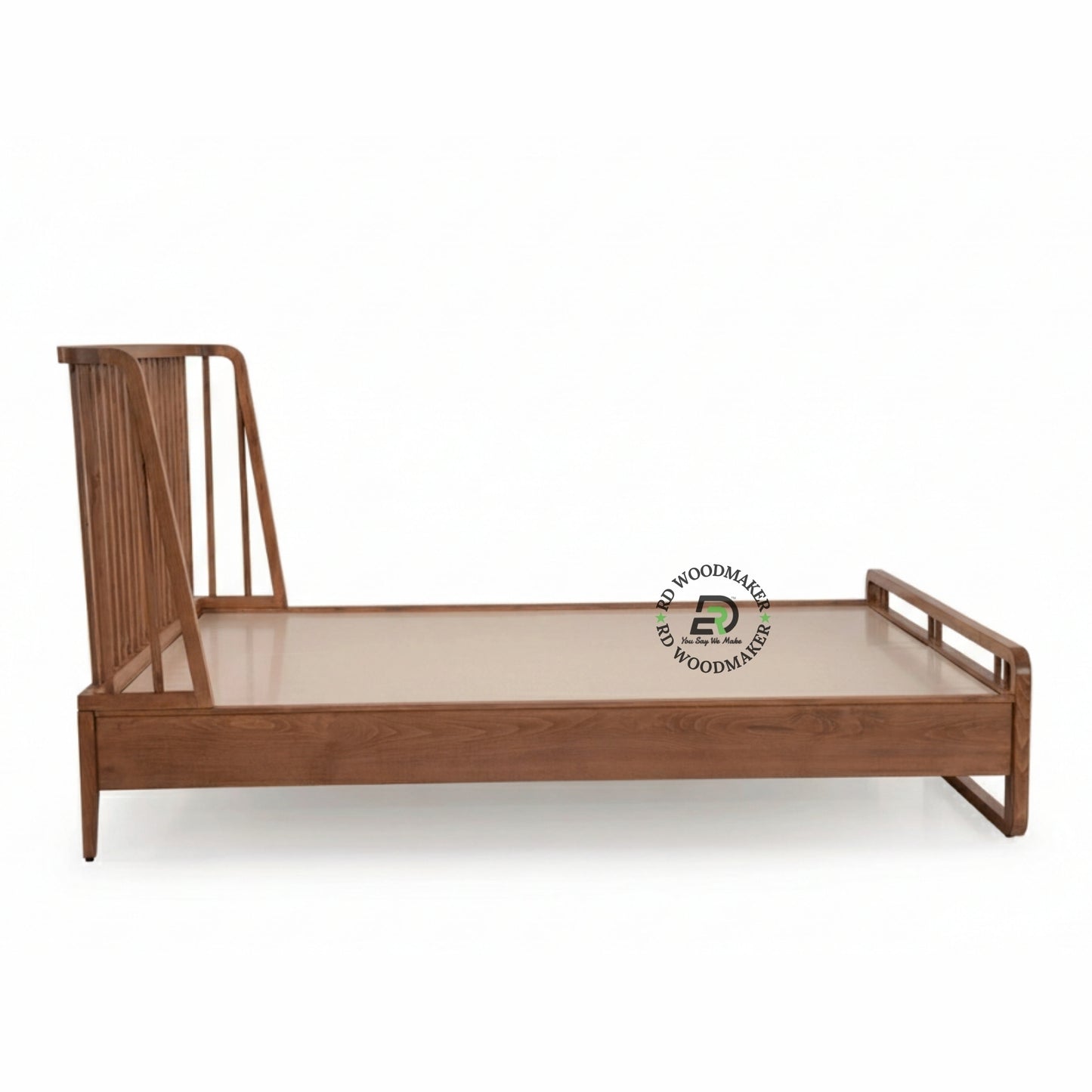 MODERN SLATTED WOODEN PLATFORM BED
