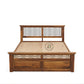 REGAL METAL INLAY WOODEN BED