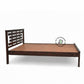 CONTEMPORARY DARK WOOD PLATFORM BED