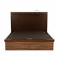 PREMIUM SOLID WOOD KING SIZE BED WITH GEOMETRIC HEADBOARD AND STORAGE