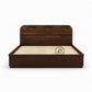MODERN CURVED HEADBOARD SOLID WOOD PLATFORM BED