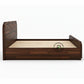 MODERN CURVED HEADBOARD SOLID WOOD PLATFORM BED