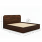 MODERN CURVED HEADBOARD SOLID WOOD PLATFORM BED