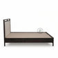  LUXURY UPHOLSTERED SOLID WOOD BED WITH NEUTRAL FABRIC HEADBOARD