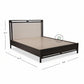  LUXURY UPHOLSTERED SOLID WOOD BED WITH NEUTRAL FABRIC HEADBOARD