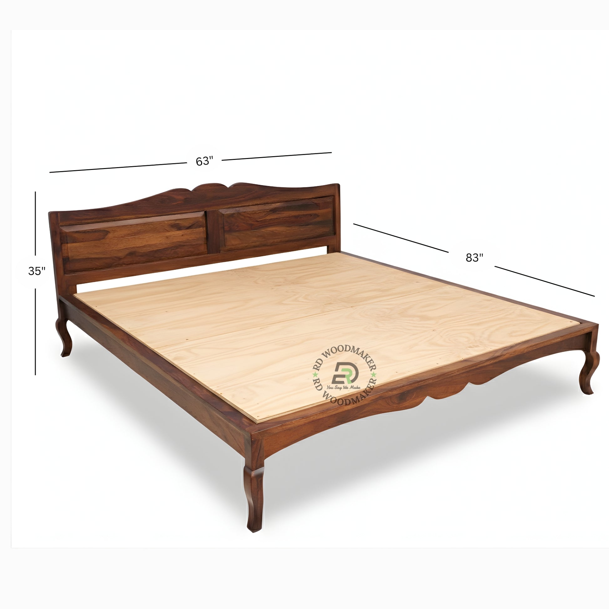 VINTAGE CURVE WOODEN BED