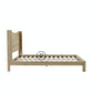 MINIMALIST NATURAL SOLID WOOD PLATFORM BED WITH CURVED HEADBOARD