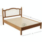 VINTAGE STYLE SOLID WOOD KING SIZE BED WITH CANE RATTAN HEADBOARD