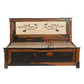  SOLID SHEESHAM WOOD KING SIZE STORAGE BED WITH BIRD MOTIF HEADBOARD