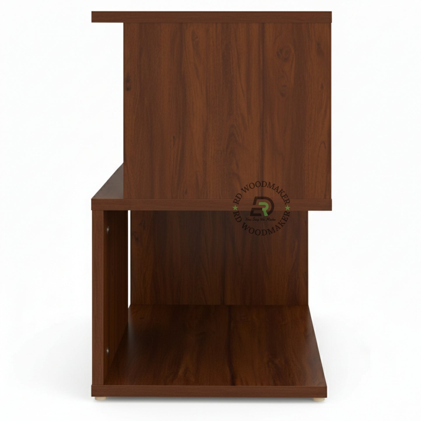 MODERN ZIGZAG WOODEN BEDSIDE TABLE