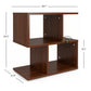 MODERN ZIGZAG WOODEN BEDSIDE TABLE