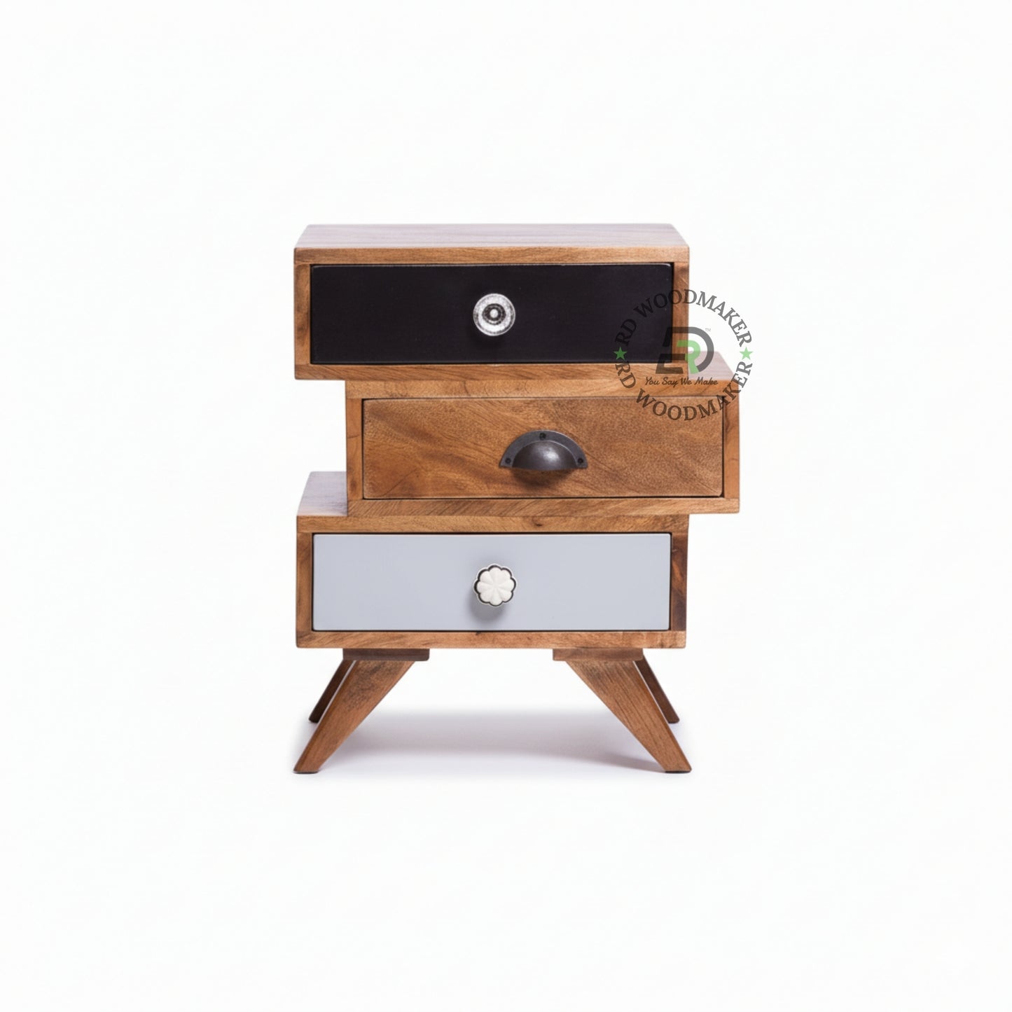 MODERN MULTI-DRAWER DESIGNER BEDSIDE TABLE