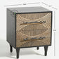 MODERN GEOMETRIC PATTERN WOODEN BEDSIDE TABLE
