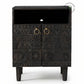 HAND CARVED TRIBAL WOODEN BEDSIDE CABINET