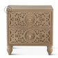 ROYAL HAND CARVED WOODEN BEDSIDE TABLE