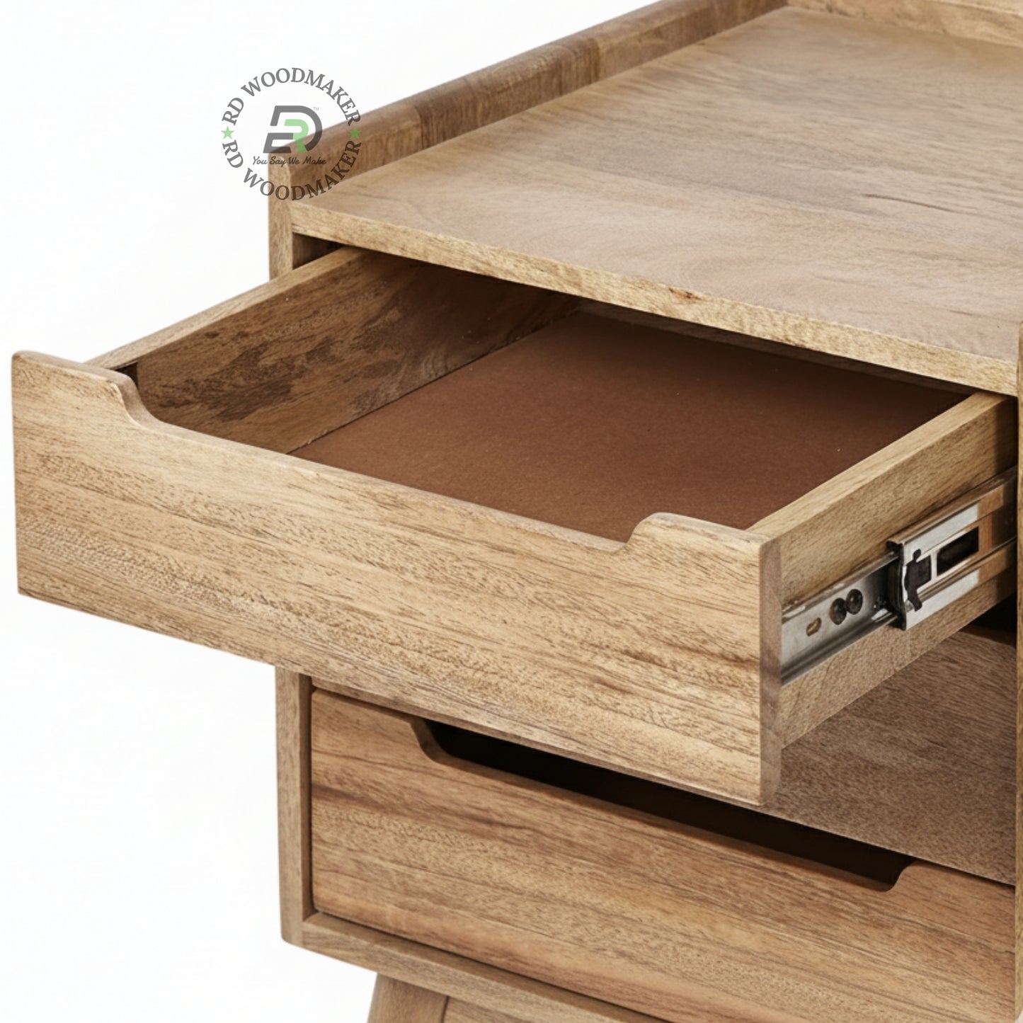 MODERN MINIMALIST WOODEN BEDSIDE TABLE WITH 3 DRAWERS
