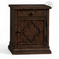 ROYAL WOODEN BEDSIDE TABLE WITH DRAWER AND CABINET