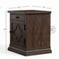 ROYAL WOODEN BEDSIDE TABLE WITH DRAWER AND CABINET