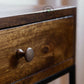 MODERN INDUSTRIAL WOODEN BEDSIDE TABLE WITH METAL FRAME