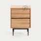 MODERN TWO DRAWER WOODEN BEDSIDE TABLE