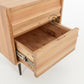 MODERN TWO DRAWER WOODEN BEDSIDE TABLE
